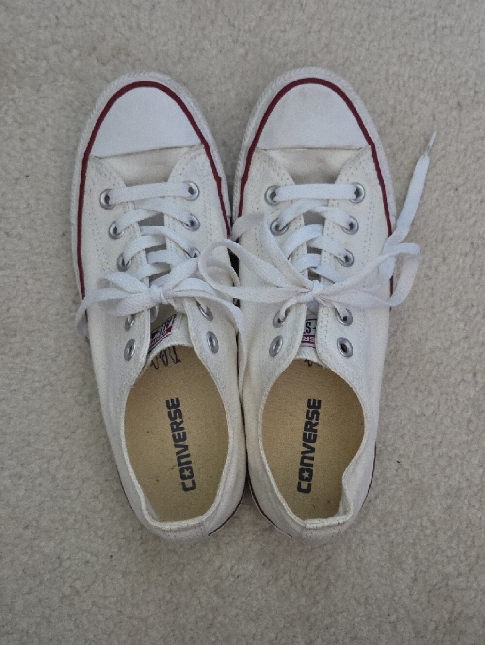 Converse Chuck Taylor All Star Low Top Sneaker In Cream & White - Picture 4 of 8